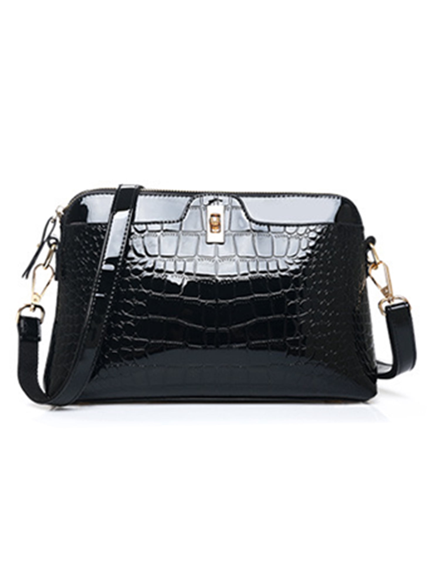 LUXUR Ladies Fashion Designer Crossbody Bags Women Detachable Crocodile  Pattern Shoulder Bag PU Leather Wallet Travel Adjustable Strap Handbag -  Walmart.com