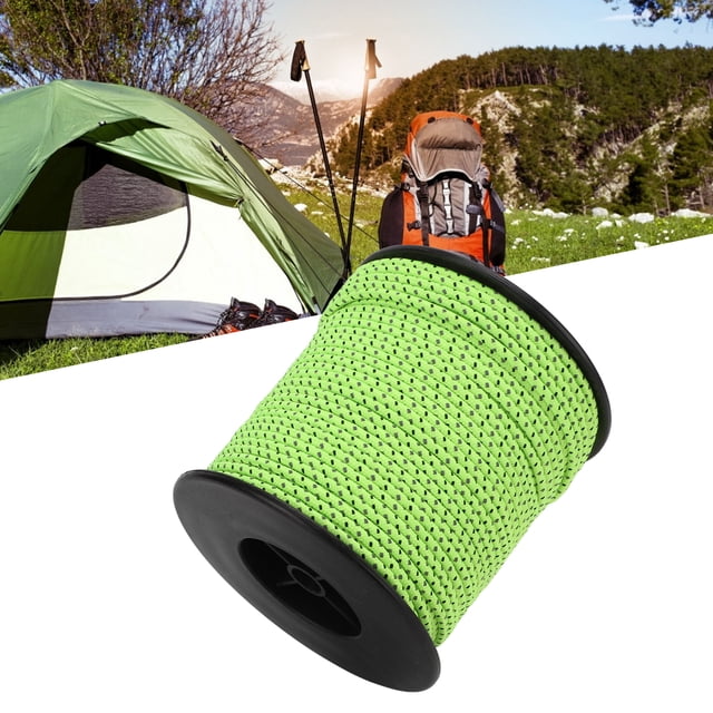 Guyline Camping Rope Fluorescent Tent Reflective Cord for Outdoor Camping Hiking Tent 50m/164ft