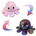 thumbnail image 1 of Pulpo de peluche reversible con purpurina. ¡Muestra tu estado de ánimo sin decir una palabra! Rosa, rosa, 1 of 4