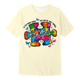 thumbnail image 4 of Girls T Shirts Autism Awareness Short Sleeve Ribbed Casual Tee Girls Clothes Beige 3-4 Years, 4 of 4