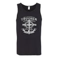 thumbnail image 2 of Wild Bobby, My Savior Is Tougher Than Nails Revelation 1:18, Inspirational Christian, Men Graphic Tank Top, Black, Small, 2 of 5