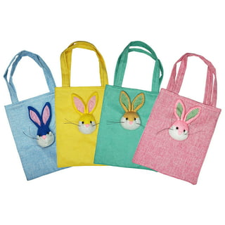 Weewooday 2 Pieces Easter Tote Bags Rabbit Egg Tote Bags Sacks Bag Reusable  Canvas Tote Shoulder Bag Shopping Bag Handbag for Easter Party Grocery