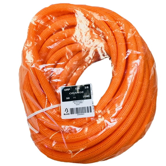 GRP1303/8 OR007 ORANGE 50FT Non-Heat Shrink Tubing and Sleeves 3/8in FLXBL SLEEVING 50ft SPOOL ORANGE