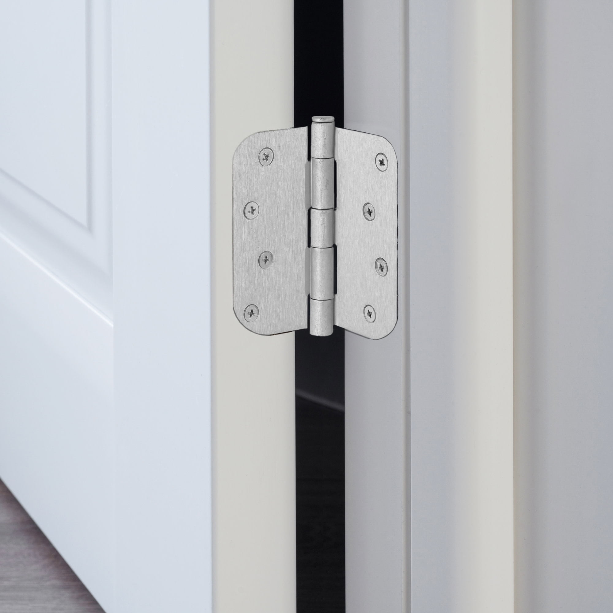 Design House 6-Pack 4" H x .625" Radius Butterfly Interior/Exterior Door Hinges, Satin Nickel