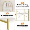 thumbnail image 5 of Qinaqin 70.87-Inch Alto 5-Tier Arched Bookshelf Moderno de Profundidad Pie Metálico Book Estante para Dormitorio Living Sala y Oficina en Casa, 5 of 5