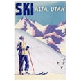 thumbnail image 4 of Alta, Utah, Ski, Woman Skiing, Vintage Travel Poster (1000 Piece Puzzle, Size 19x27, Challenging Jigsaw Puzzle for Adults and Family, Made in USA), 4 of 4