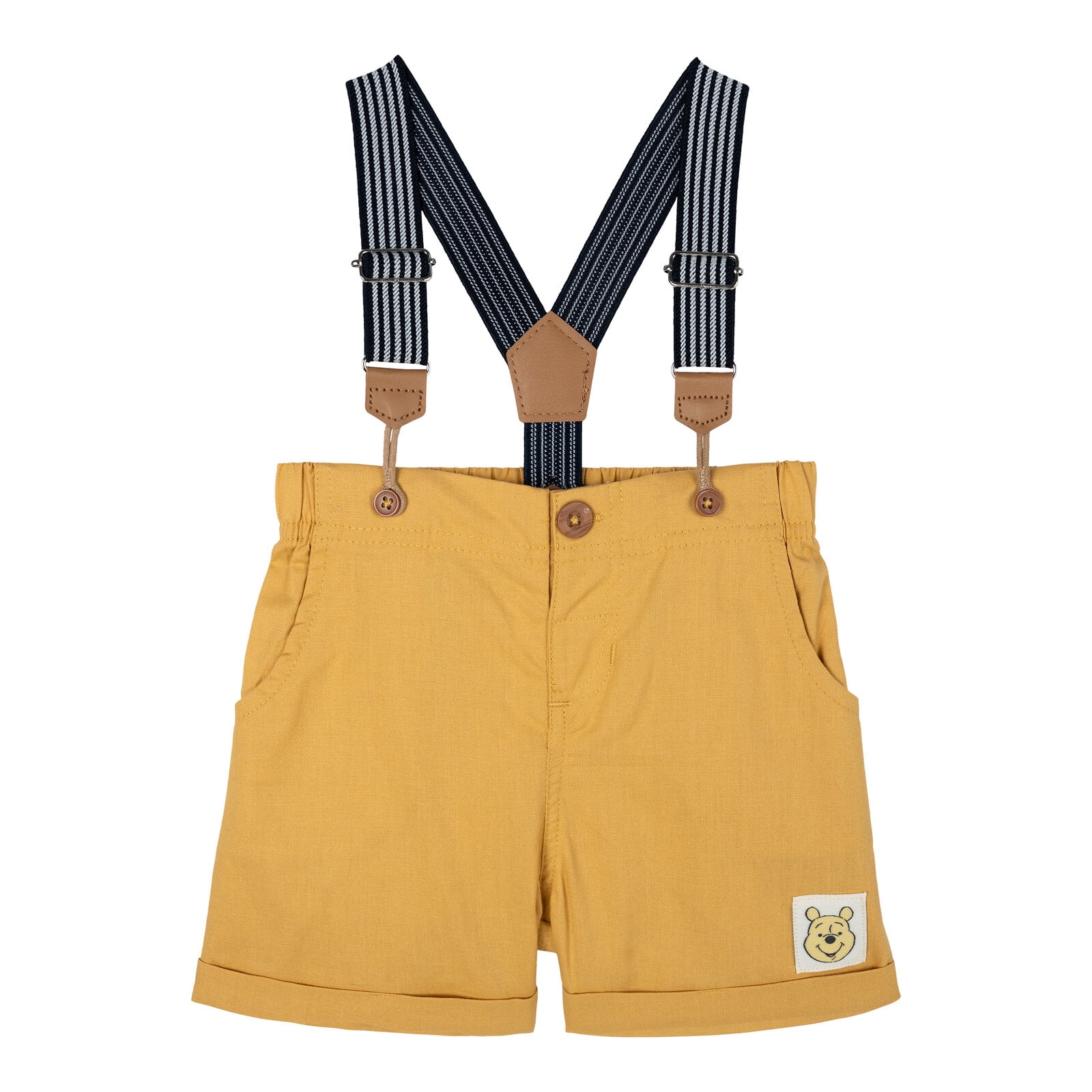 Disney Winnie the Pooh Ribbed Polo Bodysuit and Shorts Outfit Set Newborn to Infant