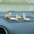 thumbnail image 6 of Leadrop Dog Figurines Attractive Adorable Posture DIY Material Garden Ornament Figurine Miniature Corgi for Office, 6 of 11