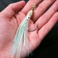 thumbnail image 2 of 10PCS Assist Hooks Skirt Squid Hook Glow Rubber Jigging Fishing Lure Saltwater, 2 of 20