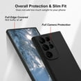 thumbnail image 4 of For Samsung Galaxy S23 Phone Case, Ebizware Shockproof Liquid Silicone Case Full-Body Protective Rugged Rubber Slim Cover with Microfiber Lining for Galaxy S23 (Black), 4 of 7