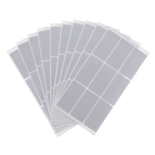 10 hojas de pegatinas rectangulares para raspar, para juegos de rifas, etiquetas autoadhesivas para raspar, boletos, tarjetas plateadas para raspar, etiquetas para fiestas y eventos divertidos