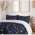 thumbnail image 6 of Ambesonne Night Sky Duvet Cover Sets, Cosmic Sky Constellation, 2-King, Indigo Brown, 6 of 7