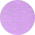 thumbnail image 1 of Ahgly Company Machine Washable Indoor Round Solid Purple Modern Area Rugs, 6' Round, 1 of 4
