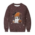 thumbnail image 4 of Ailaofu Women's Halloween Printed Round Neck Casual Sports Long Sleeve Sweatshirt Top Sweatshirt Loose Soft Long Sleeve Pullover Tops, 4 of 6