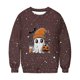 thumbnail image 4 of Ailaofu Women's Halloween Printed Round Neck Casual Sports Long Sleeve Sweatshirt Top Sweatshirt Loose Soft Long Sleeve Pullover Tops, 4 of 6