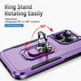 thumbnail image 3 of for iPhone 15 Pro Max Case for 15 Pro Max Cover，[Military-Grade Drop Protection] 15 Pro Max Case with Ring,15 Pro Max Shockproof Phone Case - Purple+Black, 3 of 12