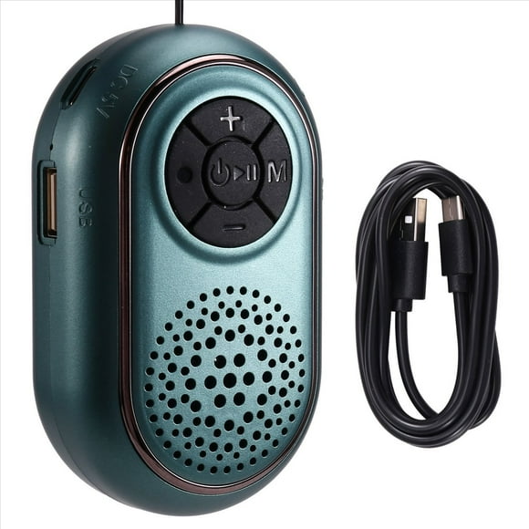 Mini Altavoz Bluetooth de Bolsillo, Barra de Sonido Estéreo Portátil con Bluetooth, Reproductor de Música MP3 Inalámbrico, Grabadora, Compatible con Radio FM y Tarjeta TF.