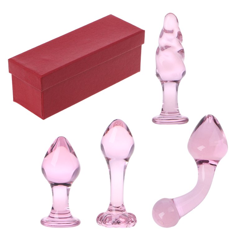 JNANEEI 4 Types Set Crystal Glass Plug New Top Unique Design Sex