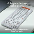 thumbnail image 3 of Logitech POP ICON KEYS Wireless Bluetooth Keyboard, Comfortable Typing, Programmable Keys, Off-White and Orange, 3 of 14