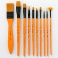 thumbnail image 4 of Oil Paint Brush Set, 12 Pieces Portable Paint Brushes with Carrying Case Nylon Wood Handles for Watercolor Oil  Gouache Acrylic Painting, 4 of 8