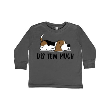 

Inktastic Napping Dis Tew Much Hound Dog Gift Toddler Boy or Toddler Girl Long Sleeve T-Shirt