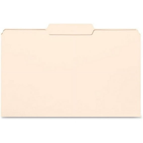 Business Source 1/3-cut Tab Legal Manila File Folders Legal - 8 1/2" x 14" Sheet Size - 3/4" Expansion - 1/3 Tab Cut - 11 pt. Folder Thickness - Stock - Manila - Recycled - 100 / Box