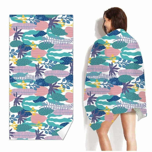 Beach Towel Oversized,Super Absorbent Sand Free Thick Microfiber Beach
