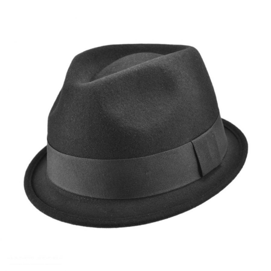 Dekker Crushable Wool Felt Trilby Fedora Hat - XL - Black - Walmart.com