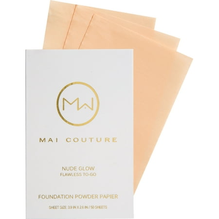 Couture Makeup - Mai Couture Foundation Powder Papier, Nude Glow, 50 Ct