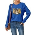 thumbnail image 2 of SNKSDGM Hauts à Manches Longues pour Femmes Décontracté Chic Printemps 2026 T-Shirt de Noël pour Femmes Imprimé Lettre T-Shirt Graphique Arbre de Noël Col Rond Manches Longues TTG, 2 of 6