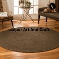 thumbnail image 5 of Jaipur Art And Craft Brown Hand Braided Round Jute Area Rug Reversible Carpet For Bedroom and Living Room (7x7 Sq Ft), 5 of 5