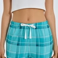 thumbnail image 3 of HEARNICE Women's Pajama Pants, Soft Long Casual Pajama Lounge Bottoms, Knit Sleep Pants with Pockets(LAKE BLUE PLAID, L), 3 of 7