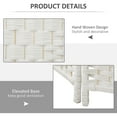 thumbnail image 5 of HOMCOM Room Divider, 6 Panel Folding Privacy Screen, 6FT Tall Portable Wicker Weave Partition Wall Divider for Bedroom, Home Office, White, 5 of 9
