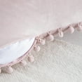 thumbnail image 2 of Phantoscope Pom Pom Velvet Series Decorative Throw Pillow, 12" x 20", Light Pink, 2 Pack, 2 of 7