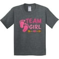 thumbnail image 3 of Inktastic Team Girl Pink Footprints and Arrow Youth T-Shirt, 3 of 5