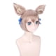 thumbnail image 2 of Peluca corta para cosplay, rubia, orejas gemelas con cintas azules, 30 cm de alto, 2 of 3