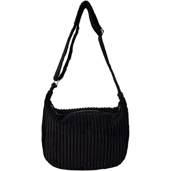 JennyShop Fashion Women Small Corduroy Hobo Bag, Hot Sale Wide Strap Crossbody Bag Shoulder Bag Casual Handbag Daily Bag