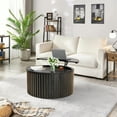 thumbnail image 7 of Fluted Round Coffee Table with Storage, 31.5'' Lift Top Coffee Table for Living Room, Black, 7 of 7