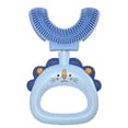 thumbnail image 3 of Wosthever Cepillo de de silicona en forma de U para entrenamiento de niños, cepillo de Manual de 360 ​​grados, limpieza de lengua Suministros de limpieza para el hogar Azul Wosthever HA028517-02B, 3 of 6