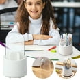 thumbnail image 1 of Xihbxyly Caja de Almacenamiento Giratoria de 360 Grados, Elegante Organizador de Escritorio, Soporte para Maquillaje y Bolígrafos, Almacenamiento Multifuncional, para Uso Doméstico o de Oficina, 6 Co, 1 of 7