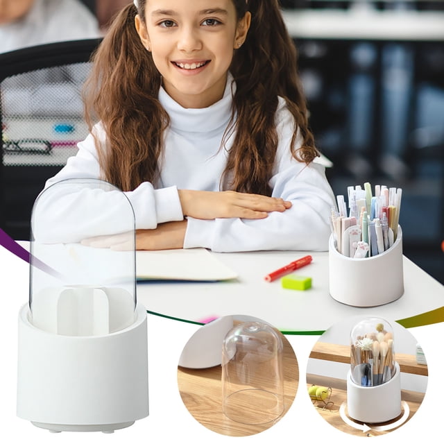 Xihbxyly Caja de Almacenamiento Giratoria de 360 Grados, Elegante Organizador de Escritorio, Soporte para Maquillaje y Bolígrafos, Almacenamiento Multifuncional, para Uso Doméstico o de Oficina, 6 Co