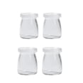 thumbnail image 1 of 4 Pcs Tasse à Pudding en Verre Tasse Sans Plomb Résistante aux Hautes Températures Bouteille de Rangement de Cuisine avec Couvercle (Bouteille à Pudding 200 ml Non Marquée), 1 of 8