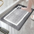 thumbnail image 4 of Color&Geometry Bath Mats for Bathroom Non Slip, 16"x24" Small Dark Grey Bathroom Rugs, Absorbent, Soft, Washable, Microfiber Bath Mat Bathroom Carpet, 4 of 6