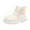 White, variant on REDARER Autumn Children Girls Sports Shoes Flat Thick Bottom Non Easy to Wear PU Upper Comfortable Boots,Winter Boots,Girls Boots,Size:5-5.5 Years