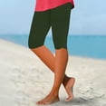 thumbnail image 2 of HAJWOH Women’s Capri Leggings Knee Length Leggings Stretch Summer Casual Athletic Running Workout Yoga Pants, 2 of 6