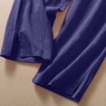 thumbnail image 4 of TRUBKH Cotton Linen Pants Ruffle High Waist Palazzo Pants Tall Sweatpants for Women Wide Leg Palazzo Pant Beach Baggy Trousers Boho Summer Pants Boho Yoga Trousers Linen Capri Pants Navy M, 4 of 8