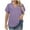 New1/Purple, variant on Otvok Womens Plus Size T-Shirts Summer V-Neck Puff Short Sleeve Tops Hollow Out Blouses