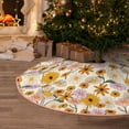 thumbnail image 5 of Balery Boho Flowers Printed Christmas Tree Skirt , Merry Christmas Party Christmas Tree Decoration,Adjustable Tree Skirt-30", 5 of 6