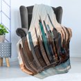 thumbnail image 4 of NYC Soft Flannel Fleece Throw Blanket, Manhattan New York City Skyline and Shore with Vibrant Colored Sunset Panorama, Cozy Plush for Indoor and Outdoor Use, 50" x 70", Multicolor, by Ambesonne, 4 of 5