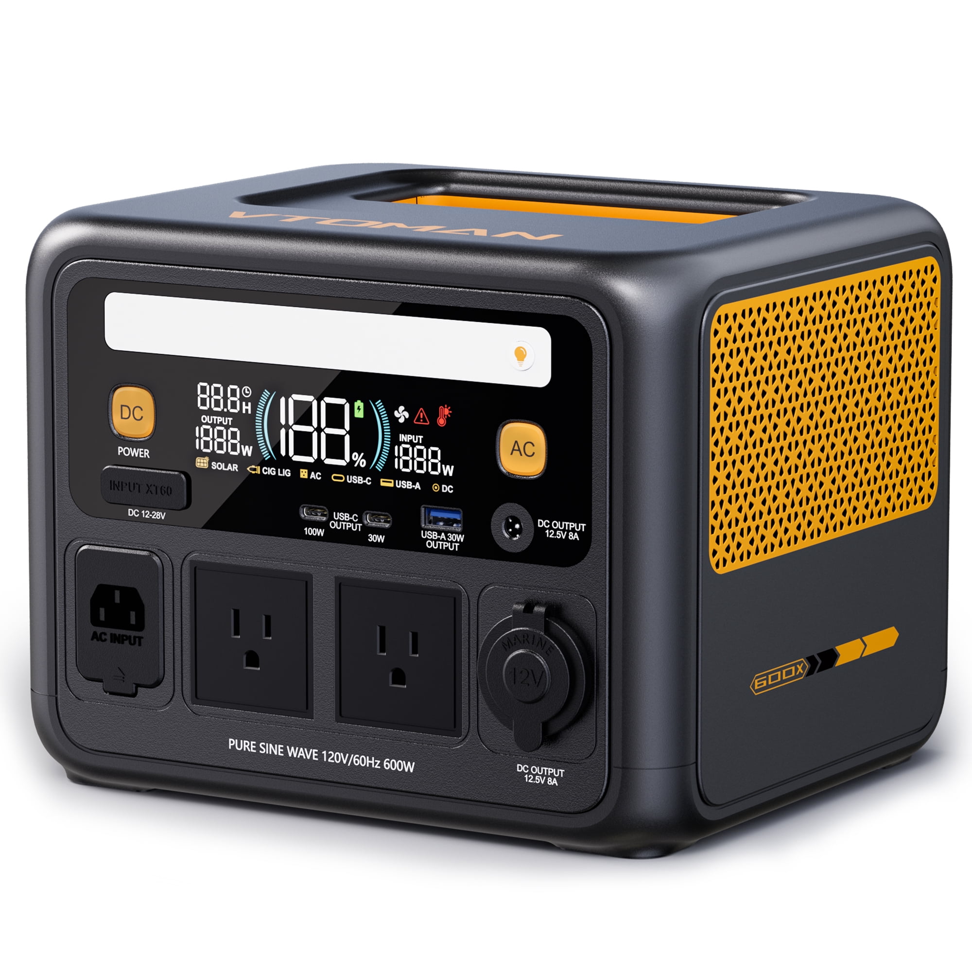 VTOMAN JUMP 600X はじめ。 VTOMAN Jump 600X Portable Power Station, 600W Indoor Solar